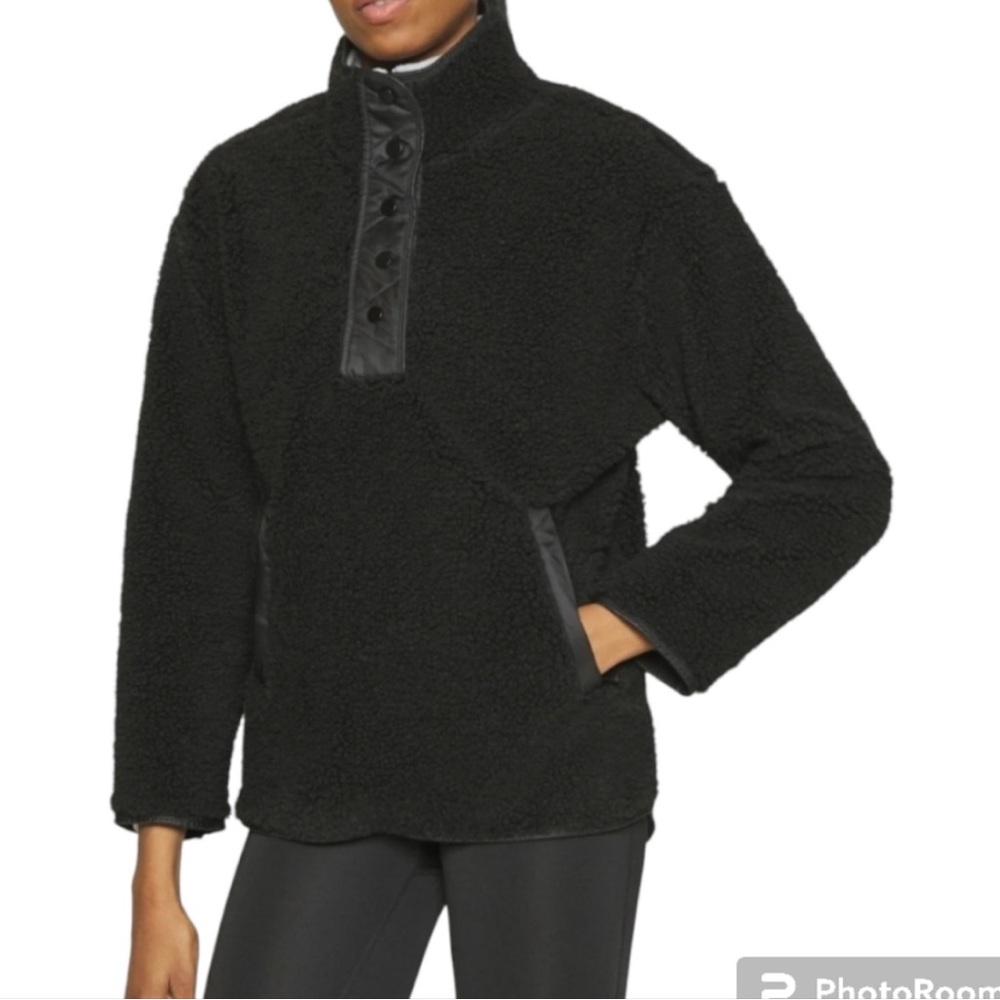 Athleta Cozy Sherpa Snap Pullover
